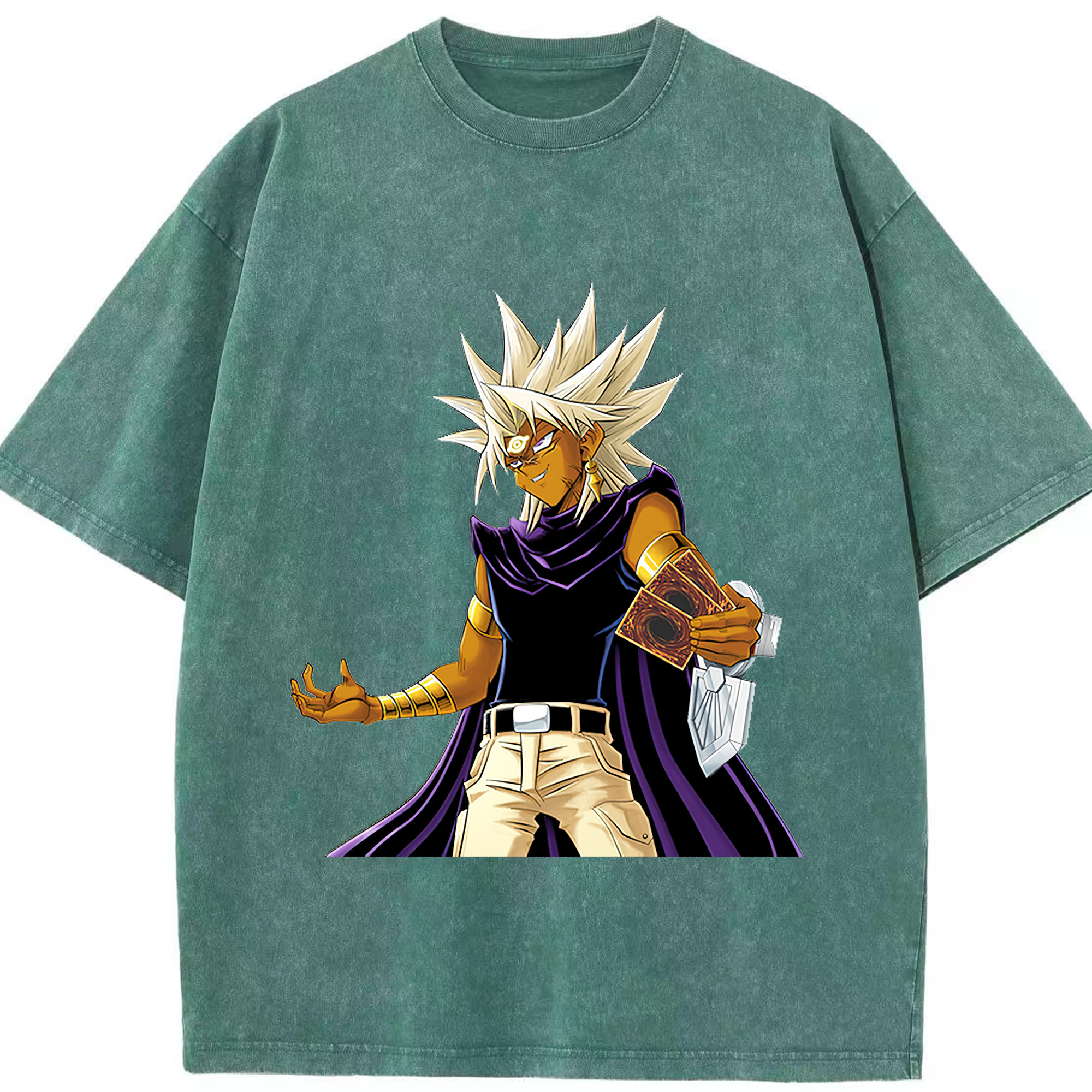 （画像用） 遊☆戯☆王 Yu-Gi-Oh! 綿100% ヴィンテージ風 半袖Tシャツ（フロントプリント）